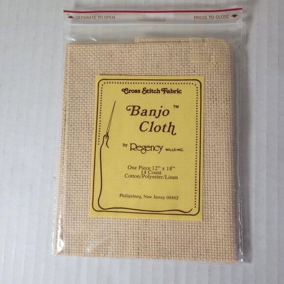 Cross Stitch Fabric by Regency 100% Cotton & Cross Stitch Banjo Cloth - Picture 8 of 9